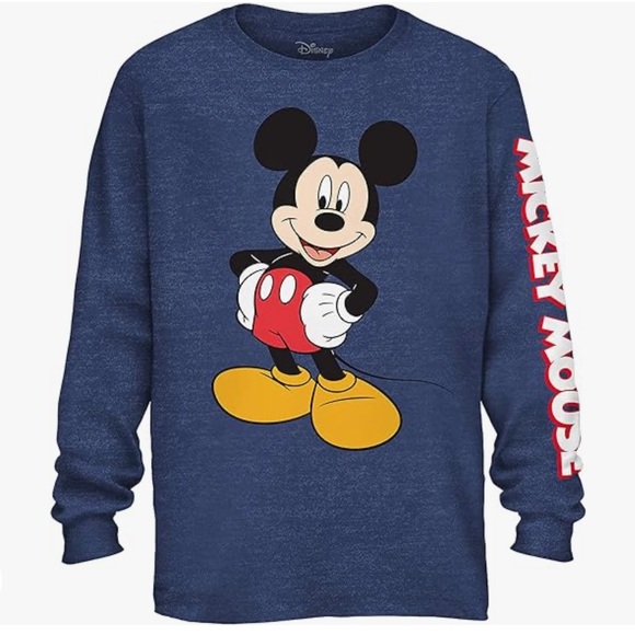 Disney Tops - DISNEY BLUE MICkEY MOUSE LONG SLEEVE TEE SHIRT SIZE L